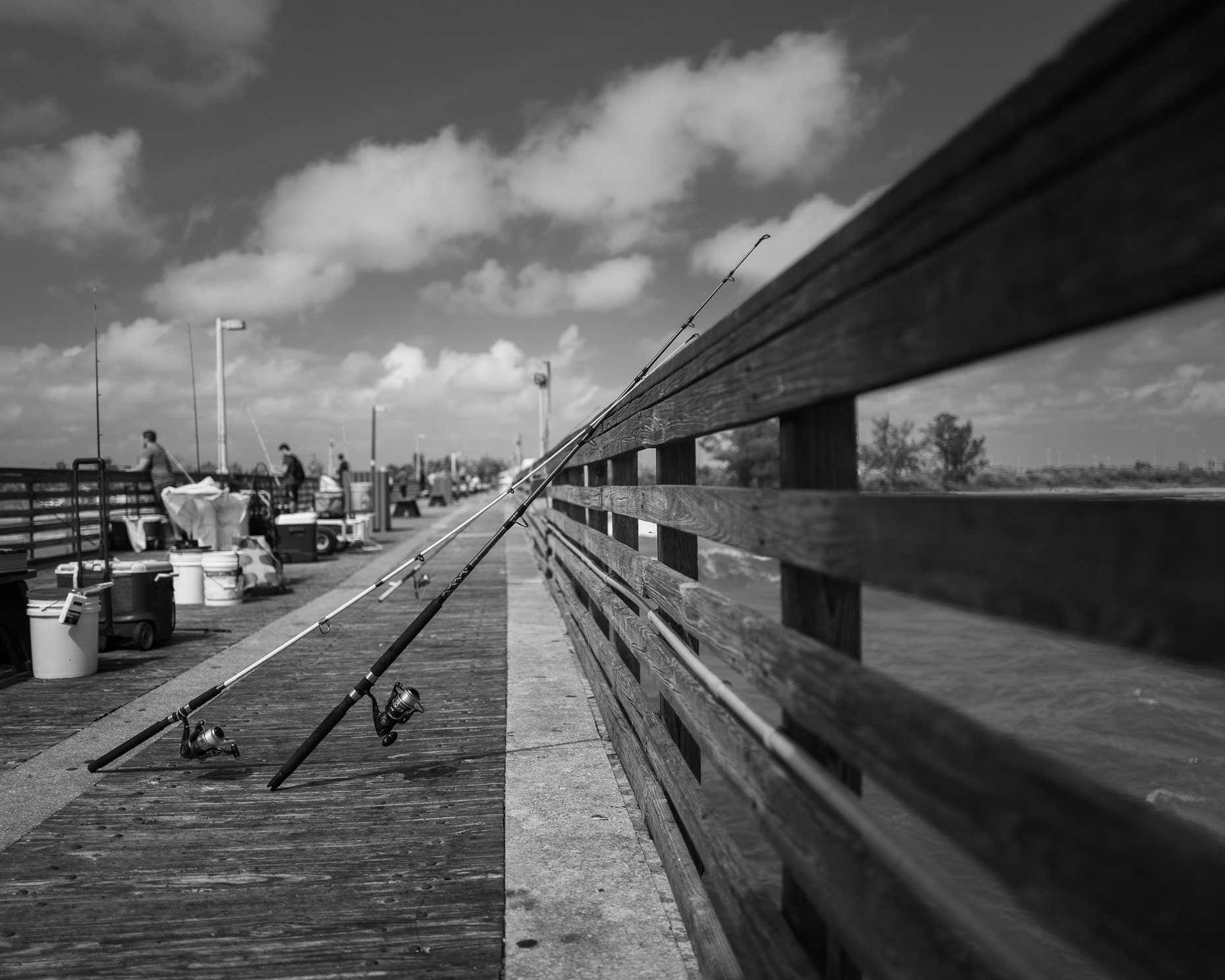 Fishing poles pier